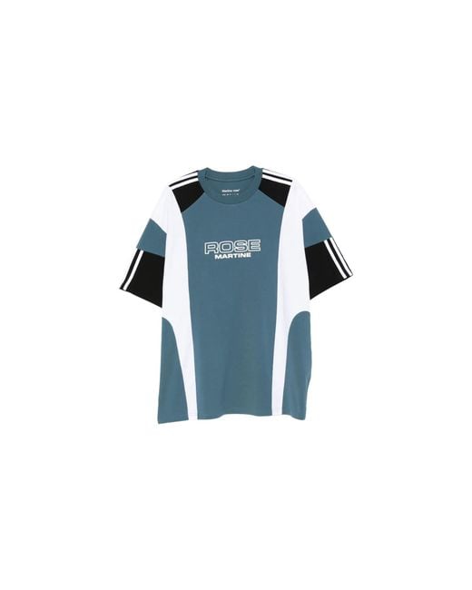 Martine Rose Blue Oversized Panelled T-Shirt 630Je01529D" for men