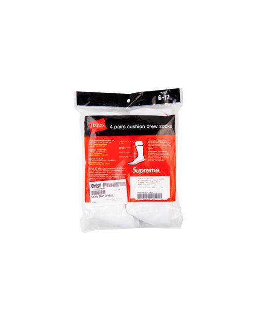 Supreme Red Hanes Socks (4) Su0913"