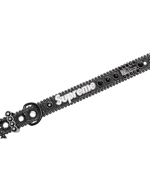 Supreme Black B.B. Simon Studded Dog Collar "Ss22" Su11657"