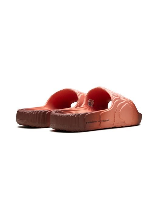 Adidas Red Adilette 22 Slides "Wonder Clay" Ig7492" for men