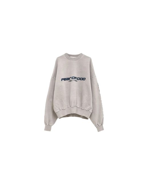 Fear Of God Black New York Heavy Fleece Cropped Sweatshirt "Smoke" 192Ho256891F" for men