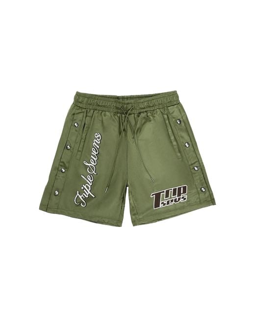 Triple Sevens Green Nylon Shorts Ts7005" for men