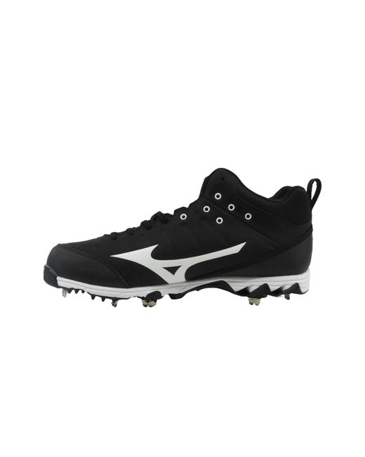Mizuno Black Ambition 2 Metal Mid Top Baseball Cleats 11Gm215209" for men