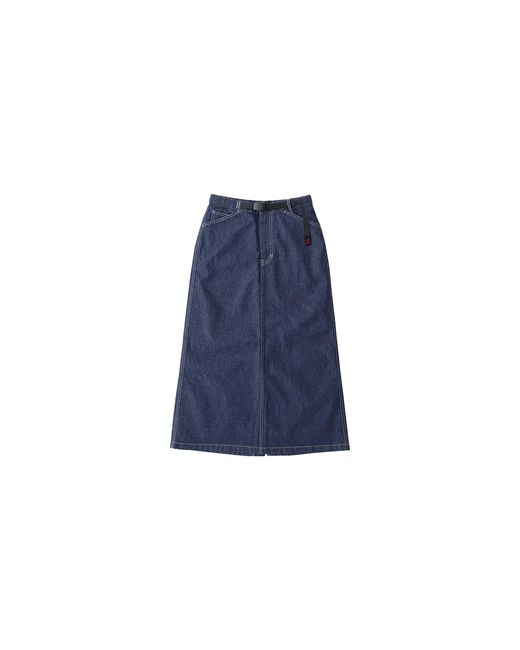 Gramicci Blue Sutter Denim Skirt "Rinsed" G5Fw Sk028 Gm495"