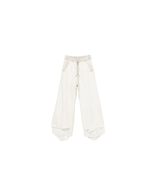 Rick Owens Black Wide Bela Pants "Milk Wash" Rr01F2366 Dmwsh 51" for men