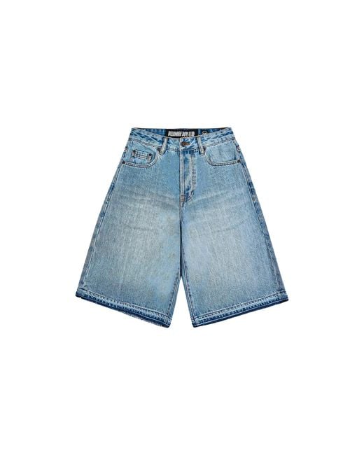 BBCICECREAM Blue Lunar Denim Jorts "Stellar Medium Wash" 861-2105" for men