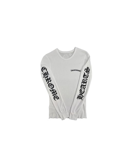 Chrome Hearts Black Scroll Logo Thermal Long Sleeve Shirt Chrm1256" for men