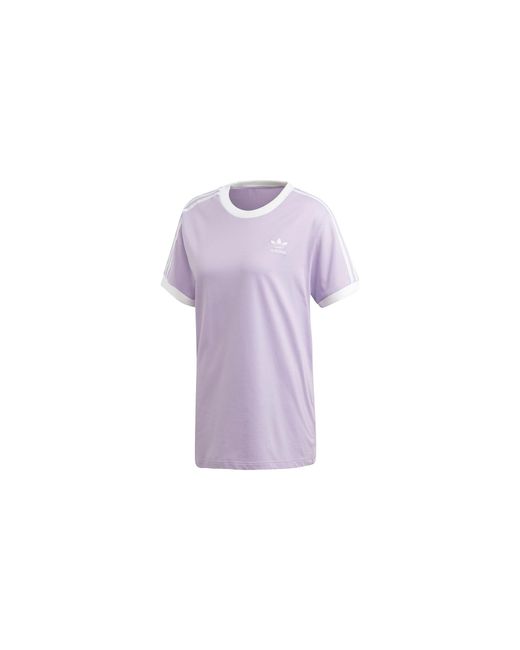 Adidas Black Originals 3-Stripes T-Shirt "Lilas Blanc" Dv2589"
