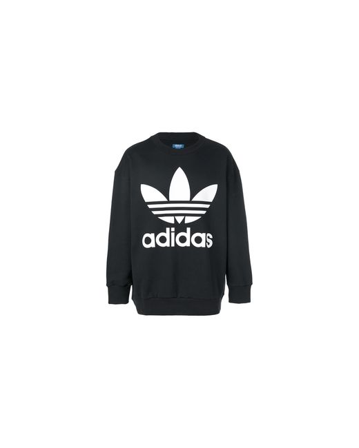Adidas Black Adicolor Trefoil Crewneck Bq1814" for men