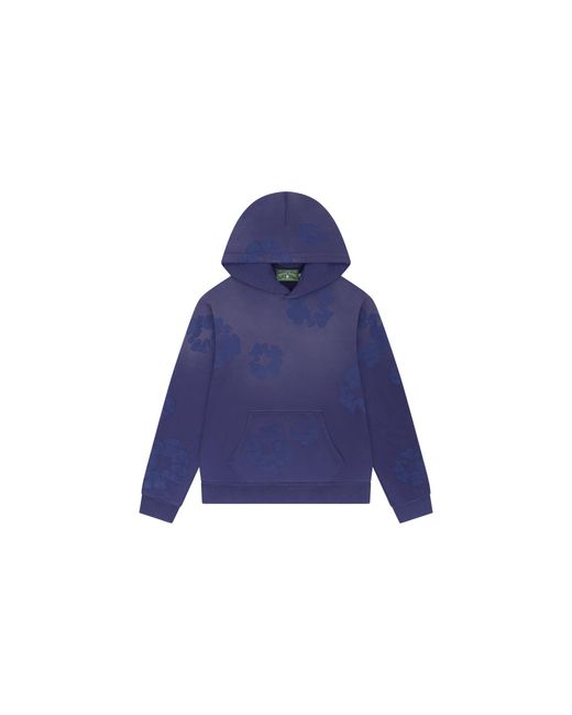 DENIM TEARS Blue Mono Cotton Wreath Hoodie "Washed" Dt104" for men
