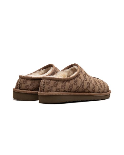 Kith Brown Mas Monogram Shearling Slippers "Loft" Khmsh0004 209" for men