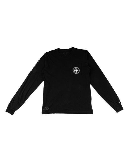 Chrome Hearts Black Cross Logo Long Sleeve T-Shirt Chrm1440" for men