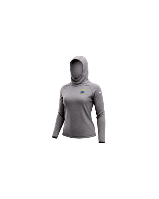 Nike Black Nba Golden State Warriors The Bay Element Hoodie "Carbon Heather" W41486 Hoodie"