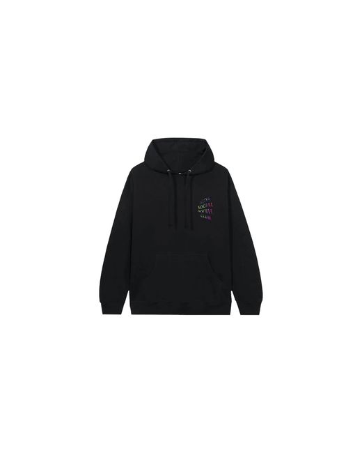 ANTI SOCIAL SOCIAL CLUB Black Fuzzy Connection Hoodie 983037" for men