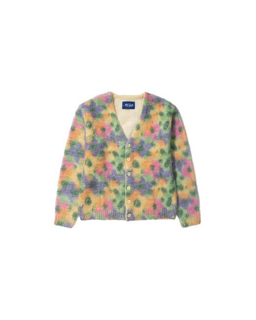 AWAKE NY Black Floral Mohair Printed Cardigan "Mustard" Awk Sp22 Sw001 Mustm" for men