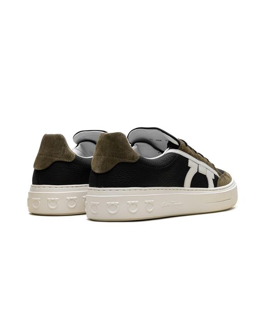 Ferragamo Black Borg 17 Lace-Up Sneakers 0736143 Tz U 71956" for men