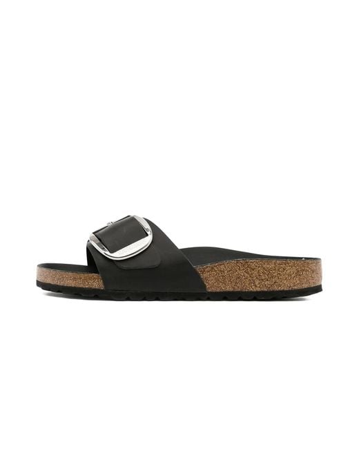 Birkenstock Black Madrid Big Buckle "Leather" 1006523" for men