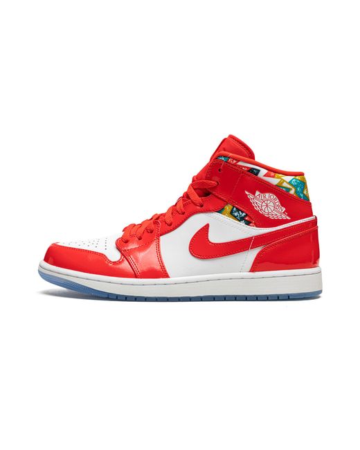 Nike Red Air 1 Mid Se "Barcelona Sweater" Dc7294 600" for men