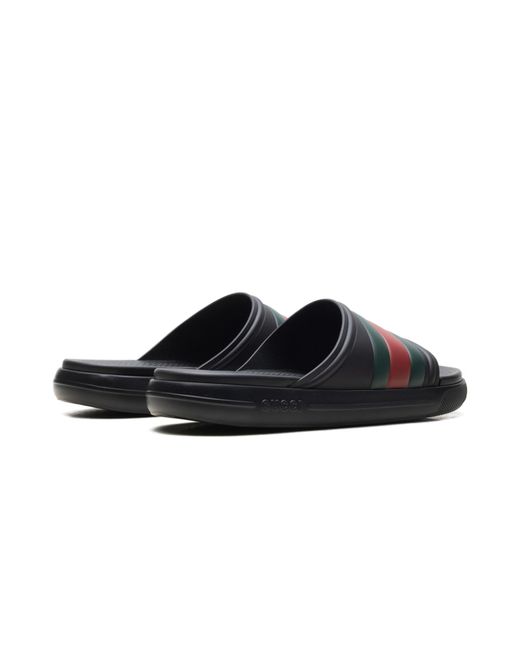 Gucci Black Web Slide Sandal 780286 J8700 1025" for men