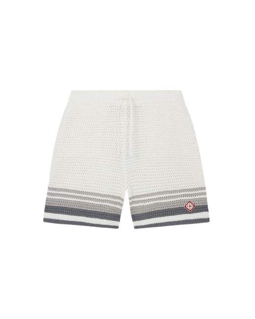 Casablanca Black Tennis Crochet Shorts Sp26 Kw 934 01" for men