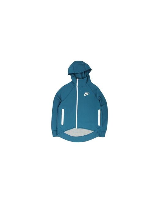 Nike Blue Sportswear Tech Fleece Full-Zip Cape Hoodie Force" 930757 474"