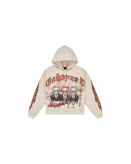 GODSPEED NEW YORK Black Ath Hoodie "Bone" Gs552" for men