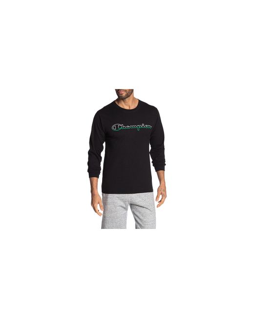 Champion Black Classic Graphic Long Sleeve T-Shirt Gt78Hy08126 003" for men