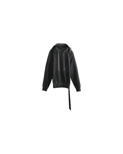 Rick Owens Black Oversized Hoodie Sweatshirt "Faded" Du02F6262 Fdp 139" for men