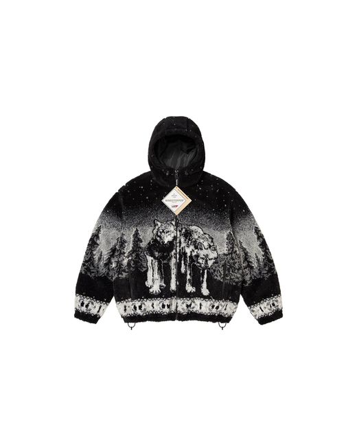 Supreme Black B.B. Simon Reversible Hooded Fleece Jacket "Fw25