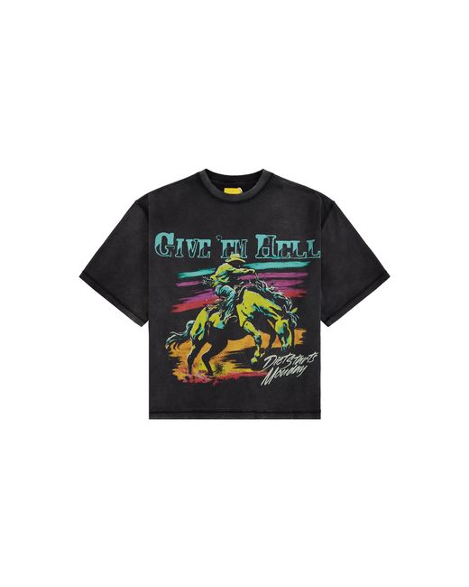 DIET STARTS MONDAY Black Give Em Hell T-Shirt "Vintage" Dsm S26 066" for men