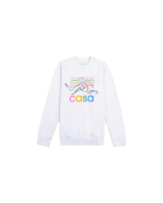 Casablanca Black Beach Tennis Girl Sweatshirt Ms22 Jtp 001 Btg" for men