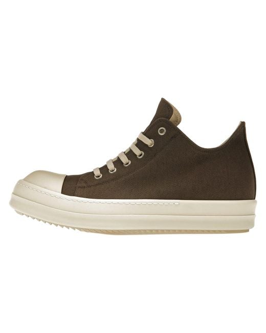 Rick Owens Black Low Sneaks "Dust Milk" Du02C5802 Do 3411 Du01F4802 Do 3411" for men