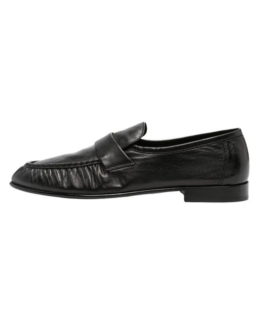 The Row Black Soft Loafers F2018 Sn60 Blk" for men