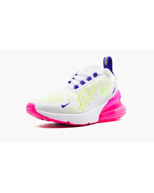 Nike Air Max 270 "white / Pink Blast / Volt" Shoes | Lyst