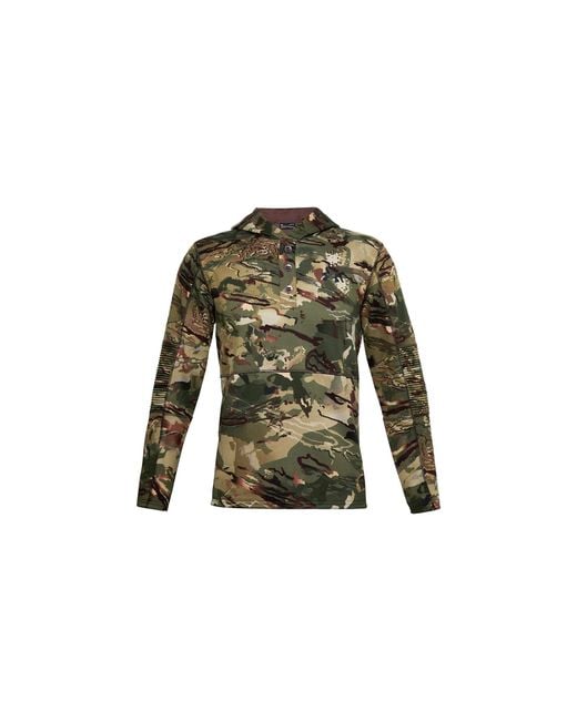 Under Armour Green Rut Fleece Hoodie "Forest 2.0 Camo 1343219 988" for men