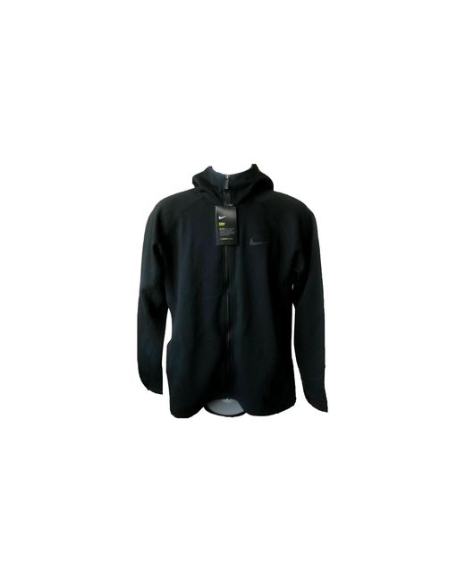 Nike Black Dri-Fit Showtime Basketball Full Zip Hoodie "Obsidian At3224 451" for men