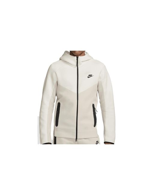 Nike Black Full-Zip Sportswear Tech Fleece Hoodie "Orewood/Sail/ Fb7921 104" for men