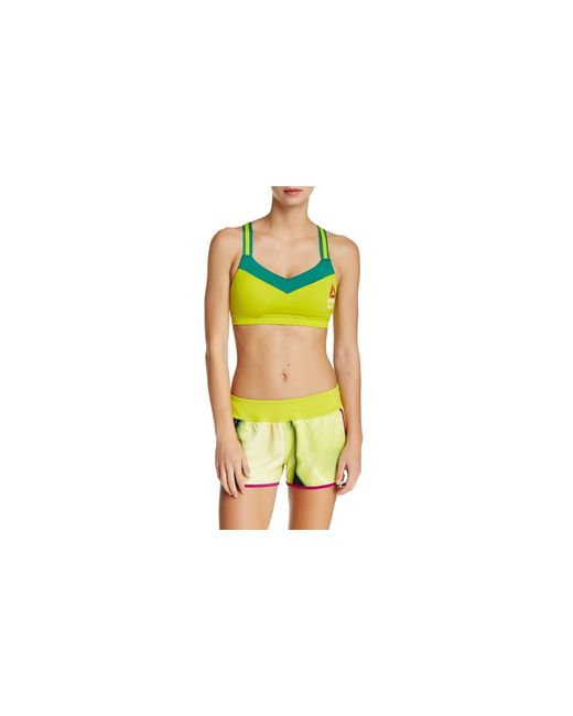 Reebok Black Rcf Crossfit Games Skinny Strap Bra "Vital Jade Stone" Ai0775"