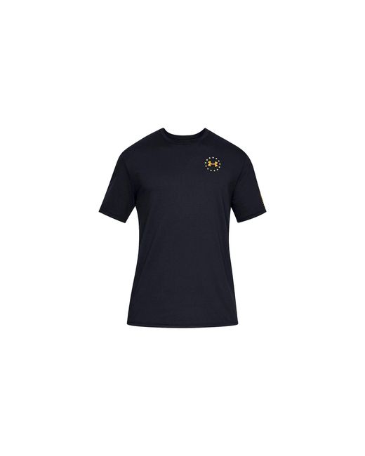 Under Armour Black Freedom Flag T-Shirt Steeltown" 1333350 003" for men
