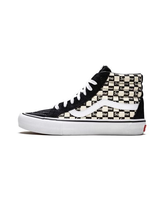 supreme vans black and white
