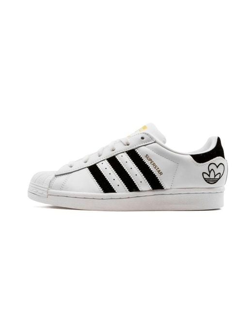 Adidas Black Superstar "Heart Logo" Shoes
