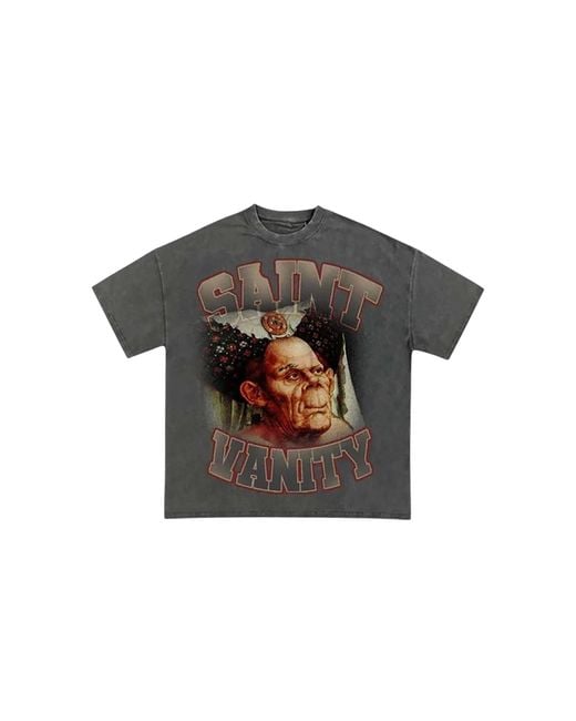 SAINT VANITY Black Hoq T-Shirt Ostg Saisain Of3T" for men