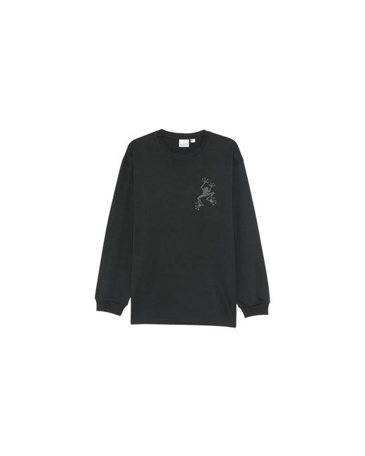 Gramicci Black Sticky Hands Ls T-Shirt "Vintage" G6Su-T108-Blk" for men