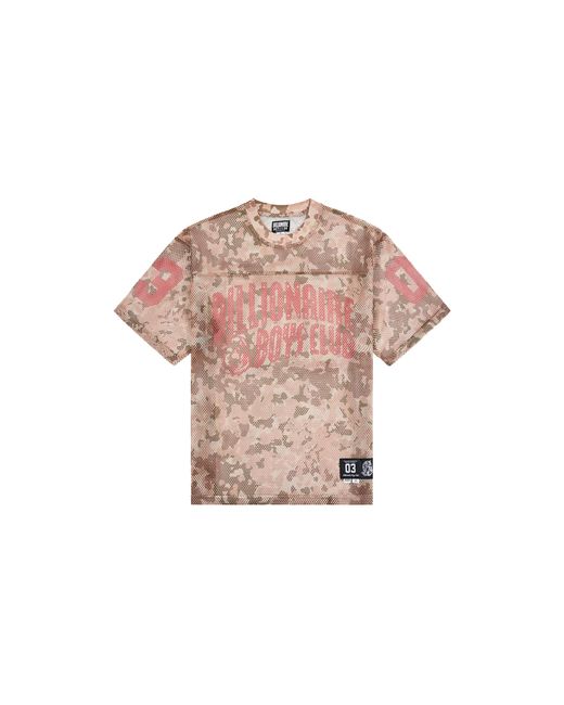 BBCICECREAM Pink Varsity Logo Mesh T-Shirt "Doeskin" 861 2319 Doe" for men