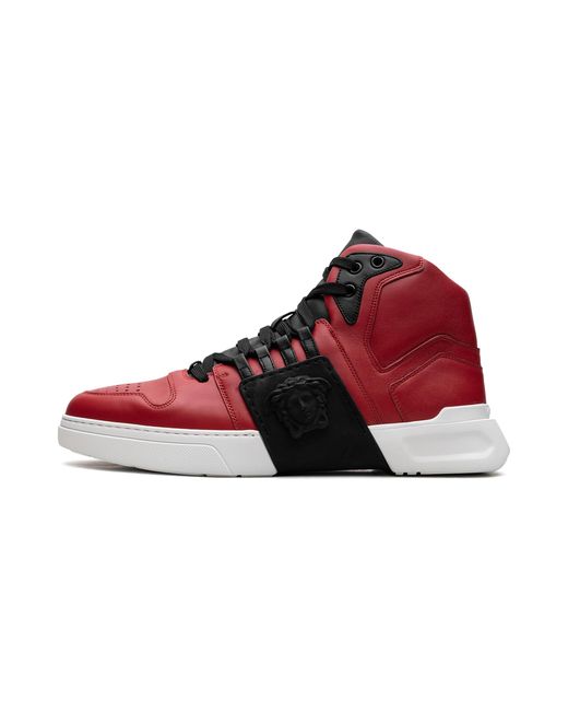 Versace Red Medusa Strap Hi Top Sneakers Dsu6723 Dvg3G Kr3N" for men