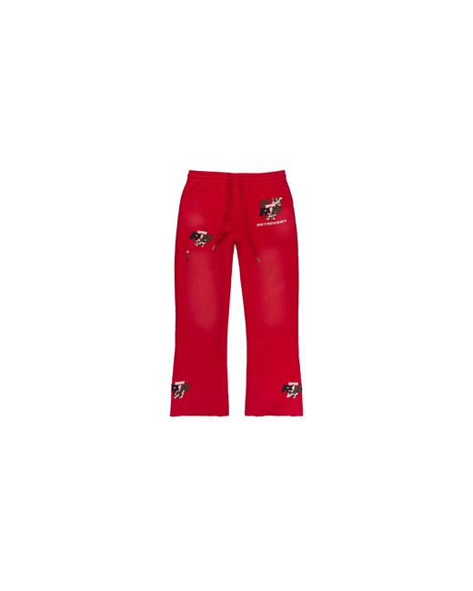 RETROVERT Red Exclusive Patch Flare Sweatpants Exclusive Patch Flare" for men