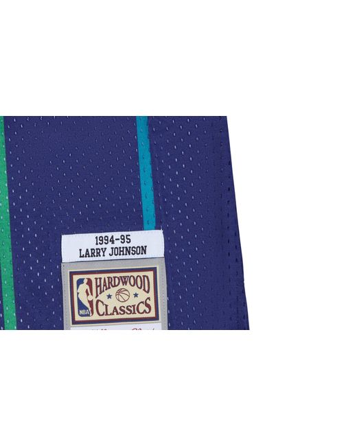 Mitchell & Ness Blue Swingman Alt Jersey "nba Charlotte Hornets 94 Larry Johnson" for men