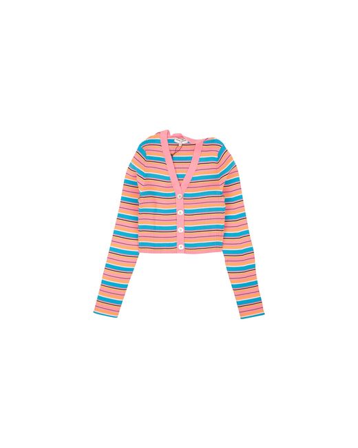 Opening Ceremony Black Cropped Striped Rib Cardigan Ps20Kcf12572"