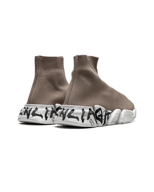 Balenciaga Black Speed 2.0 Graffiti Knit "Dark" 617196 W2Dd4 2901"