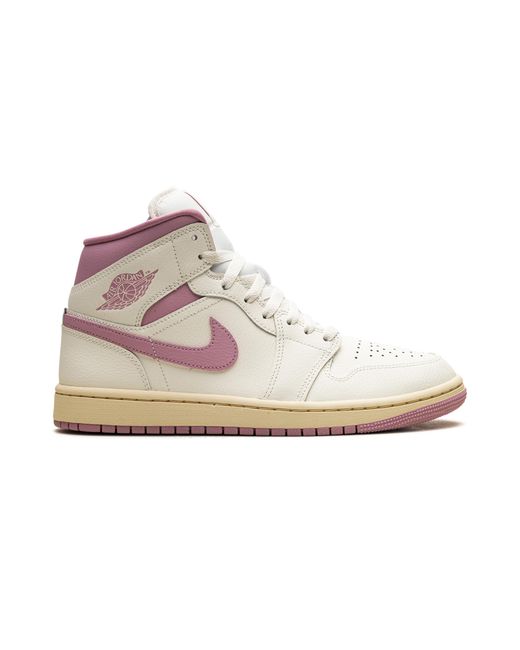 Nike Black 1 Mid "Sail Coconut Milk" Bq6472 162"